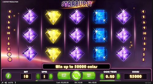 Pelaa Starburst kasinopeliä netissä